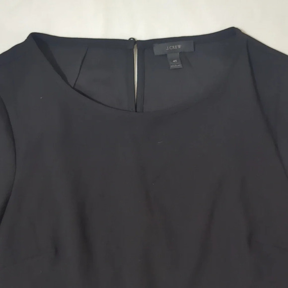 NWOTs J Crew Tiered Bell Sleeve Top Black Crepe Size 4T Spring 2025 - Picture 5 of 16